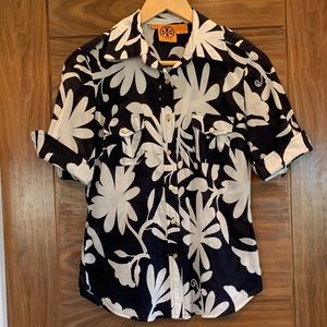 Tory Burch short sleeve shirt with tropical print